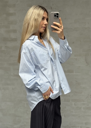 Dalma pattern stone skjorte Light Blue Stripe Neo Noir 